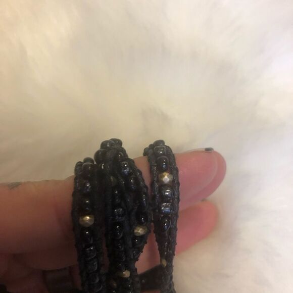 BNWOT black beaded wrap bracelet #4 - Picture 3 of 3